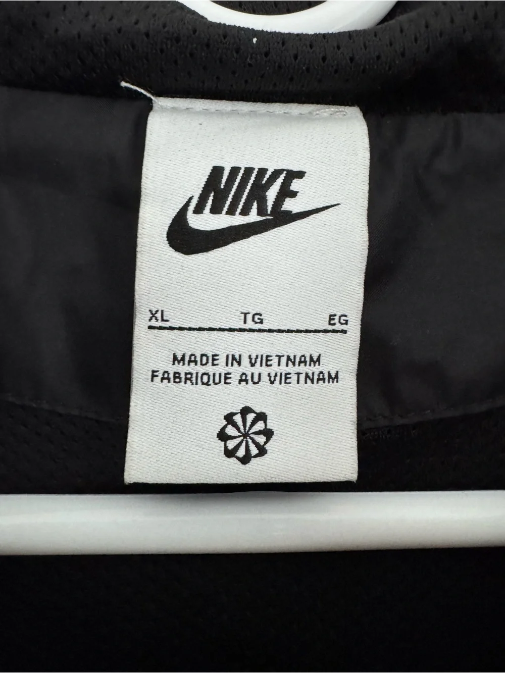 Nike Black Kids Hooded Windbreaker with White Swoosh